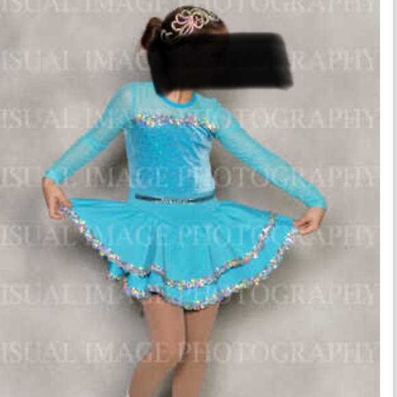 WEISSMAN Believe Me Dance Ice Skating Costume Size IC 8/10 & MC 11/12 - Picture 13 of 14